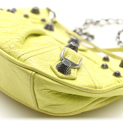 Balenciaga Agneau Arena Le Cagole Mini Purse With Chain Lime 9 of 9