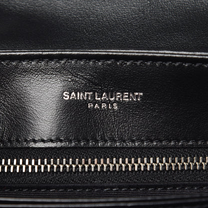 Saint Laurent Calfskin Y Quilted Monogram Toy Loulou Crossbody Bag Black 7 of 11
