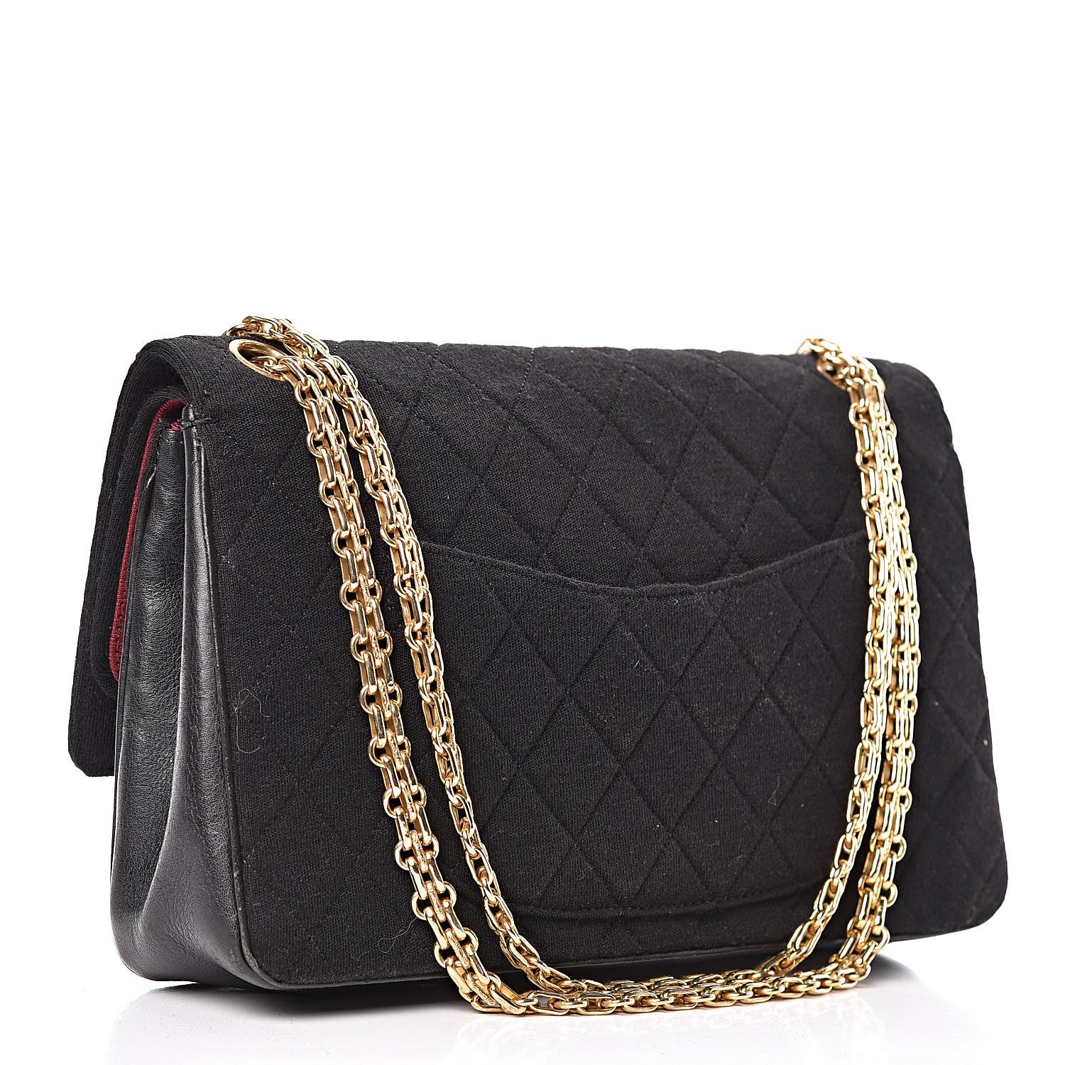Chanel Jersey Quilted Medium Double Flap Black 3 of 10