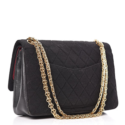 Chanel Jersey Quilted Medium Double Flap Black 3 of 10