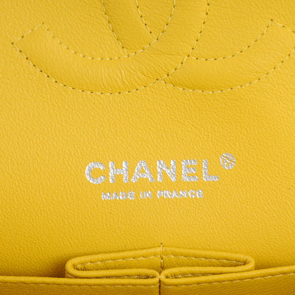 Chanel Lambskin Quilted Medium Double Flap Yellow 7 of 8