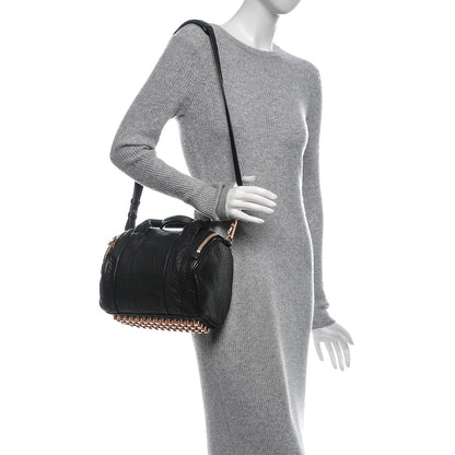 Alexander Wang Pebbled Lambskin Rockie Black Rose Gold Hardware 2 of 6