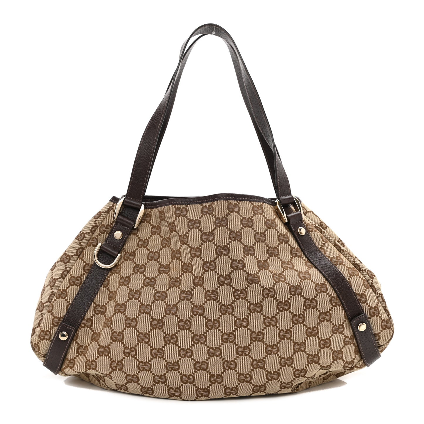 Monogram Medium Abbey Shoulder Bag Dark Brown