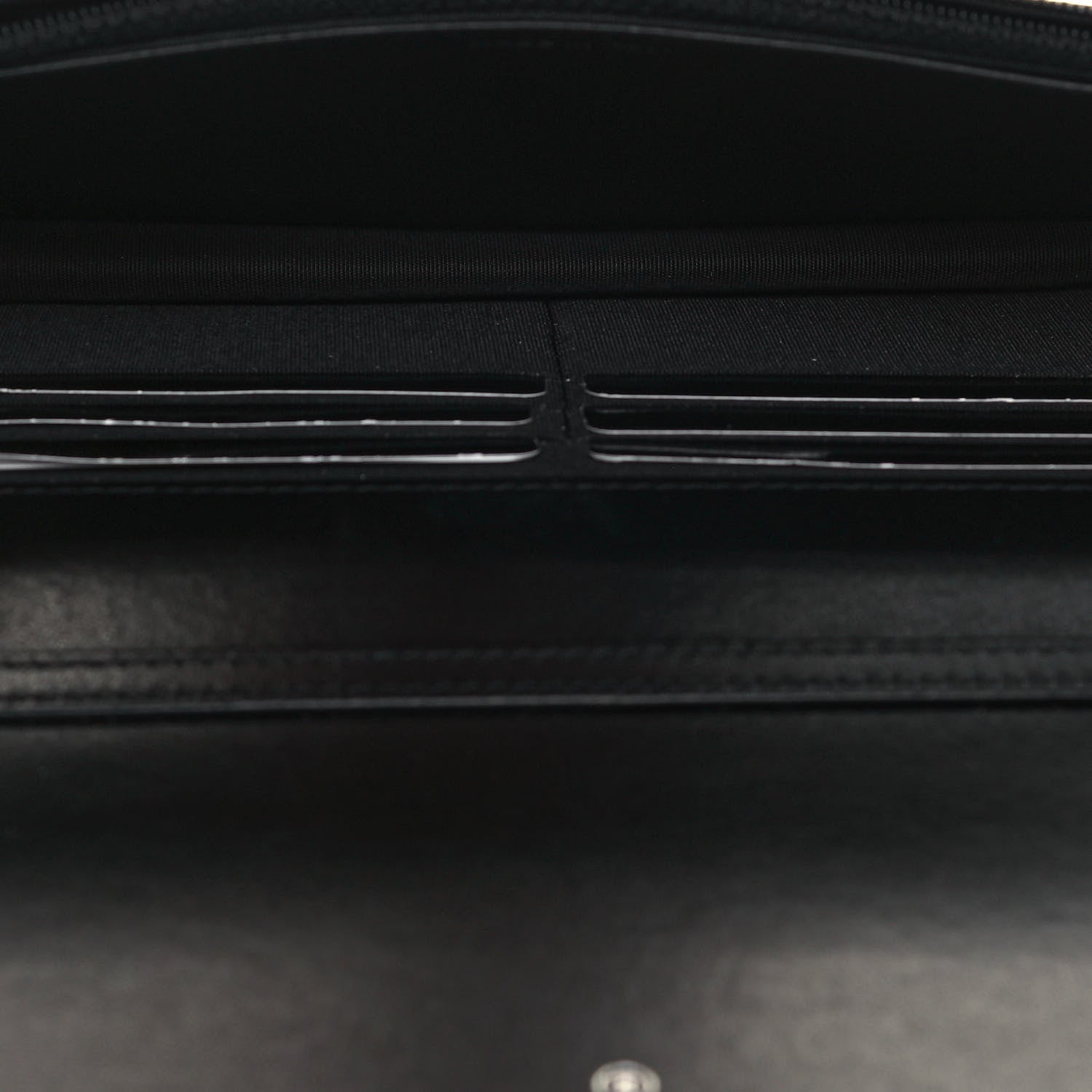 Chanel Caviar Camellia Embossed Wallet On Chain WOC Black 4 of 11