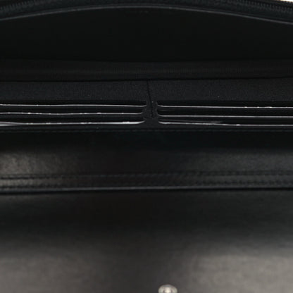 Chanel Caviar Camellia Embossed Wallet On Chain WOC Black 4 of 11