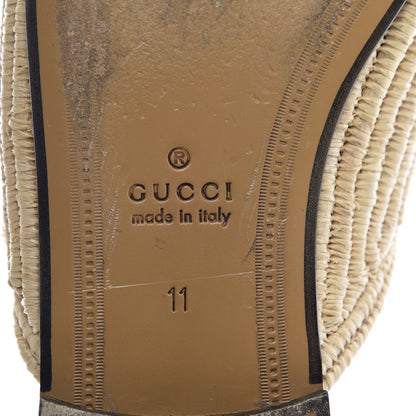 Gucci Raffia Mens Princetown Slippers 11 Naturale Sand Storm 7 of 8
