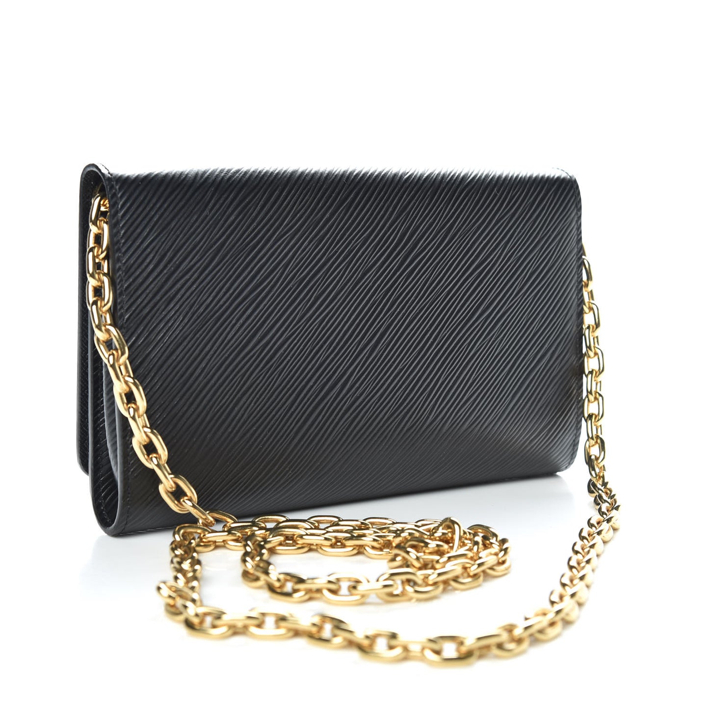 Epi Love Lock Twist Chain Wallet Black