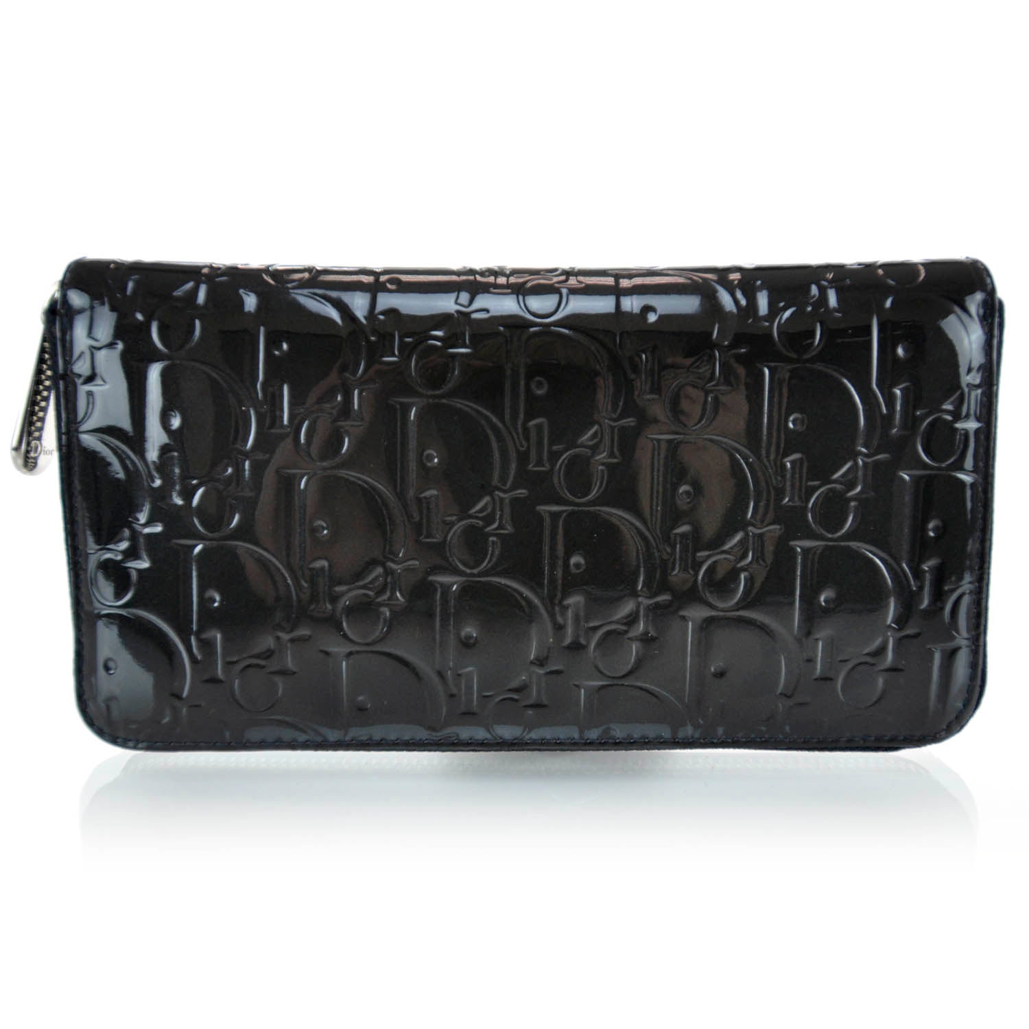 Christian Dior Patent Ultimate Zip Around Wallet 1 of 9