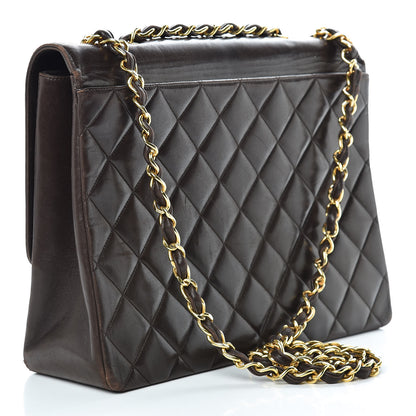 Chanel Lambskin XL Jumbo CC Single Flap Brown 4 of 26