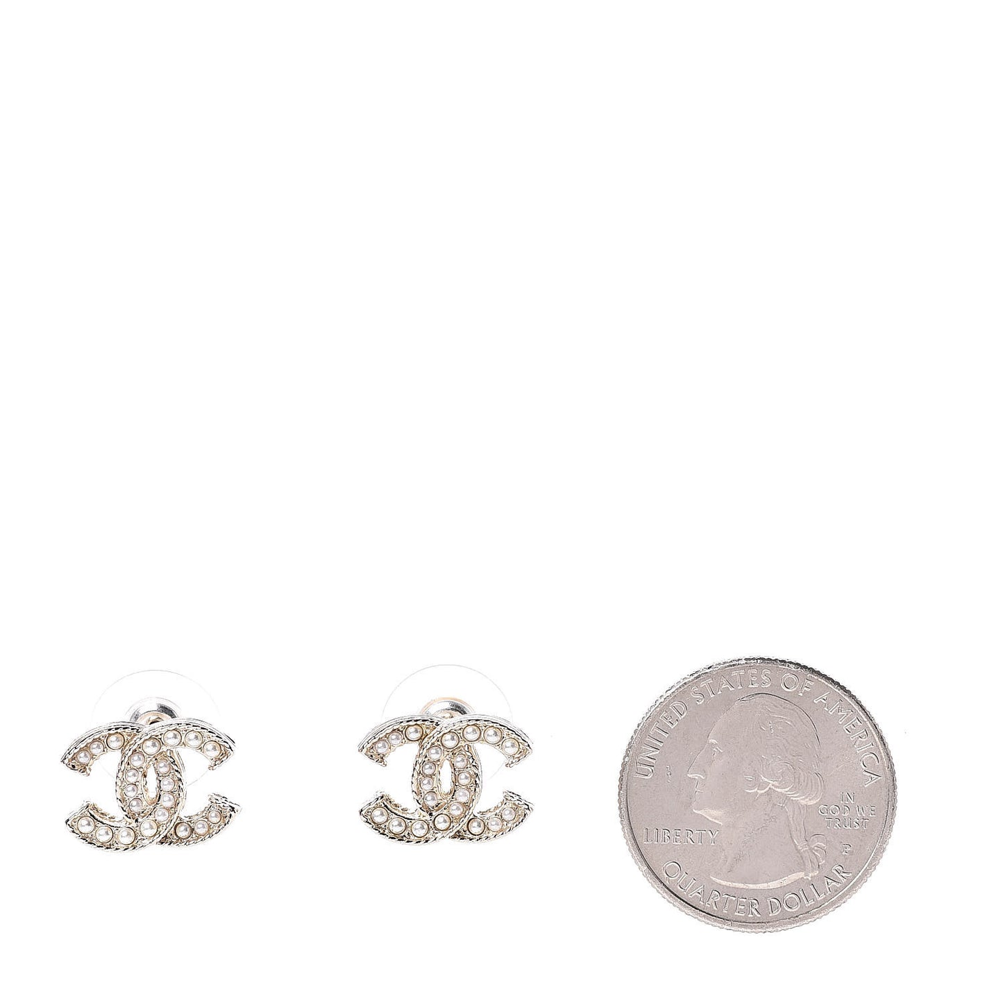 Pearl CC Earrings Gold