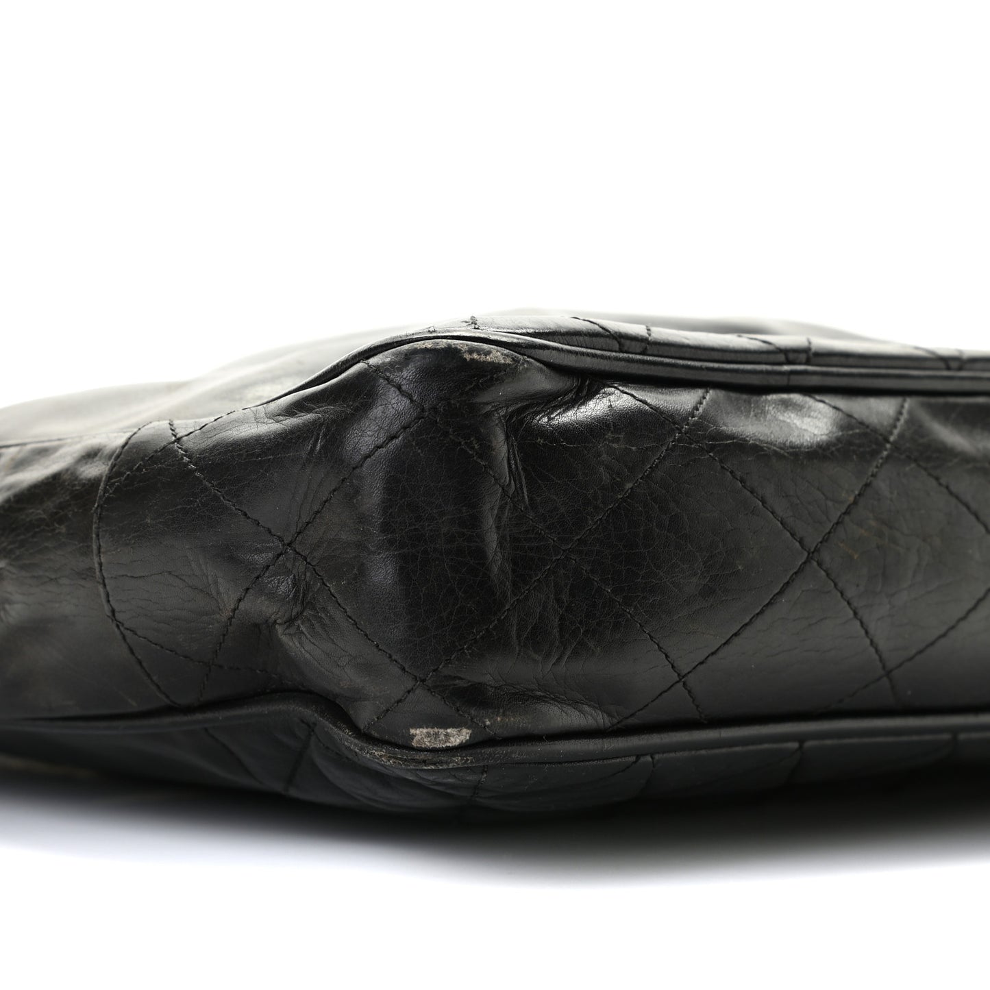 Lambskin Quilted Shoulder Bag Black