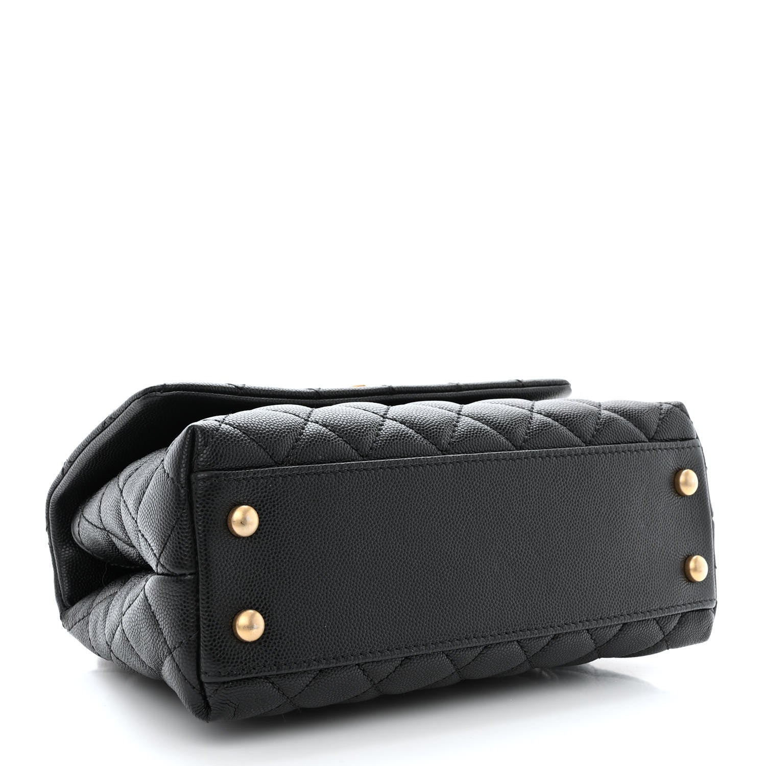 Chanel Caviar Lizard Quilted Mini Coco Handle Flap Black 4 of 10