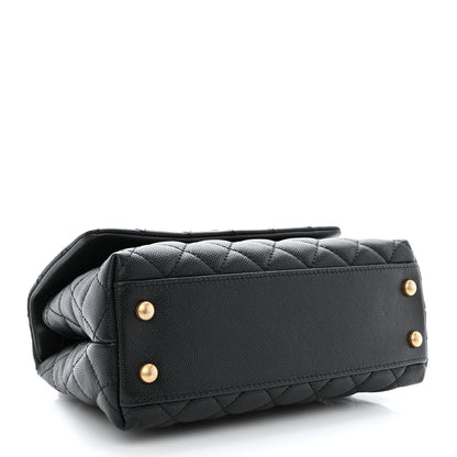Chanel Caviar Lizard Quilted Mini Coco Handle Flap Black 4 of 10