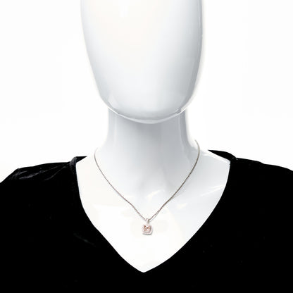 David Yurman Sterling Silver Diamond Morganite 7mm Petite Albion Pendant Necklace 2 of 4