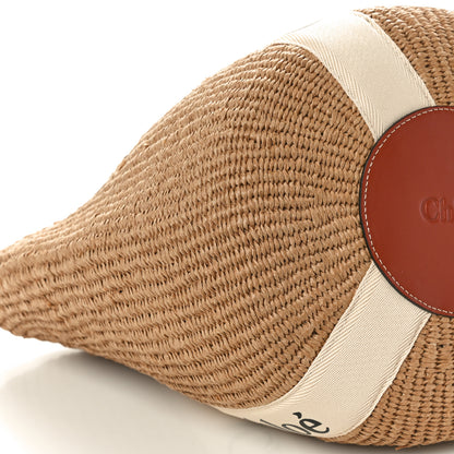Chloe Raffia Large Woody Basket Bag White 9 of 10