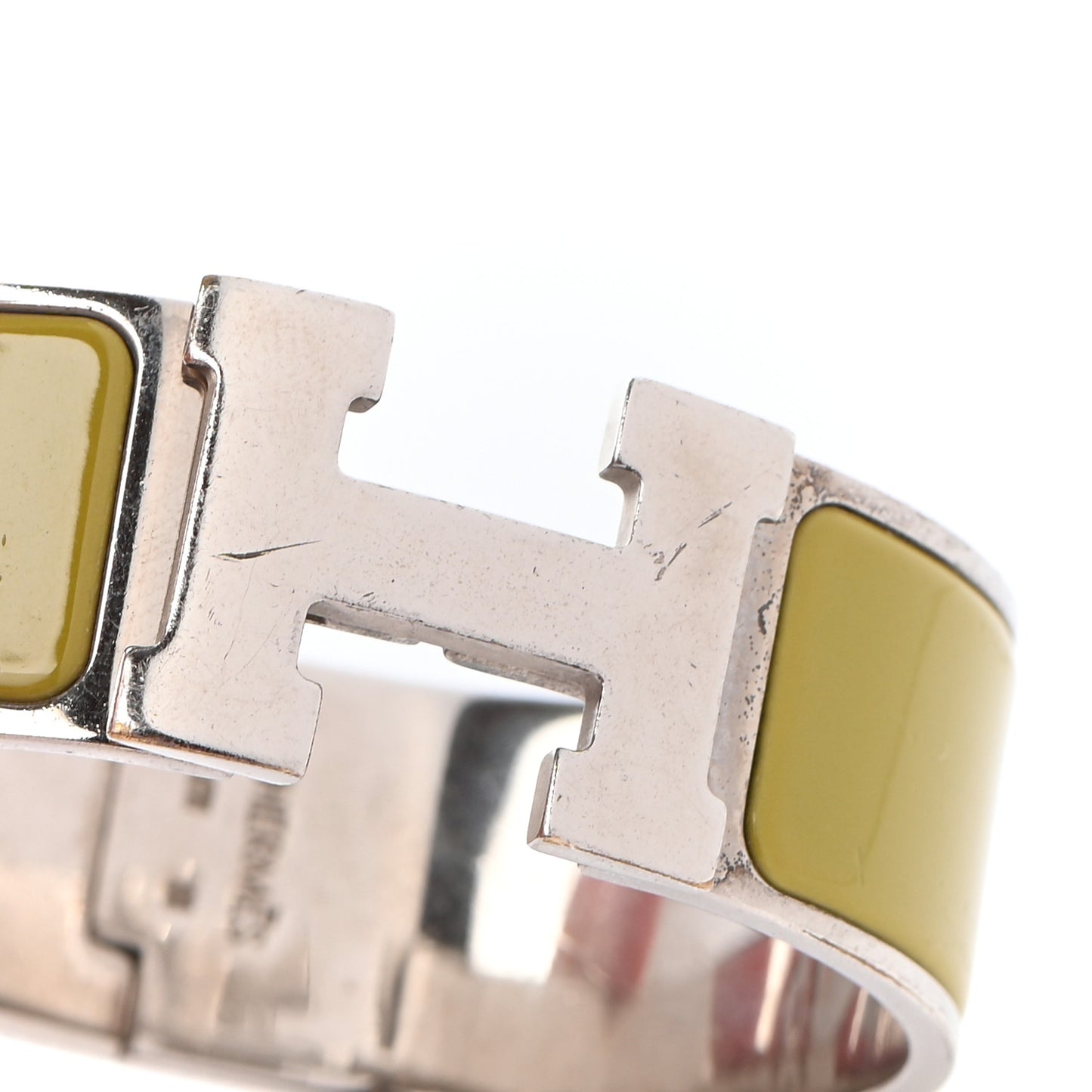 Enamel Wide Clic Clac H Bracelet GM Vert Olive