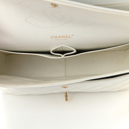 Chanel Caviar Quilted Jumbo Double Flap White 5 of 16