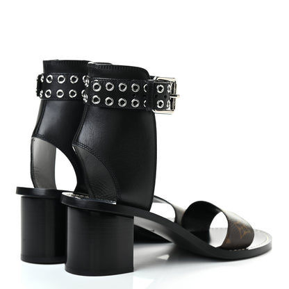 Louis Vuitton Calfskin Monogram Passenger Sandals 40 Black 4 of 5