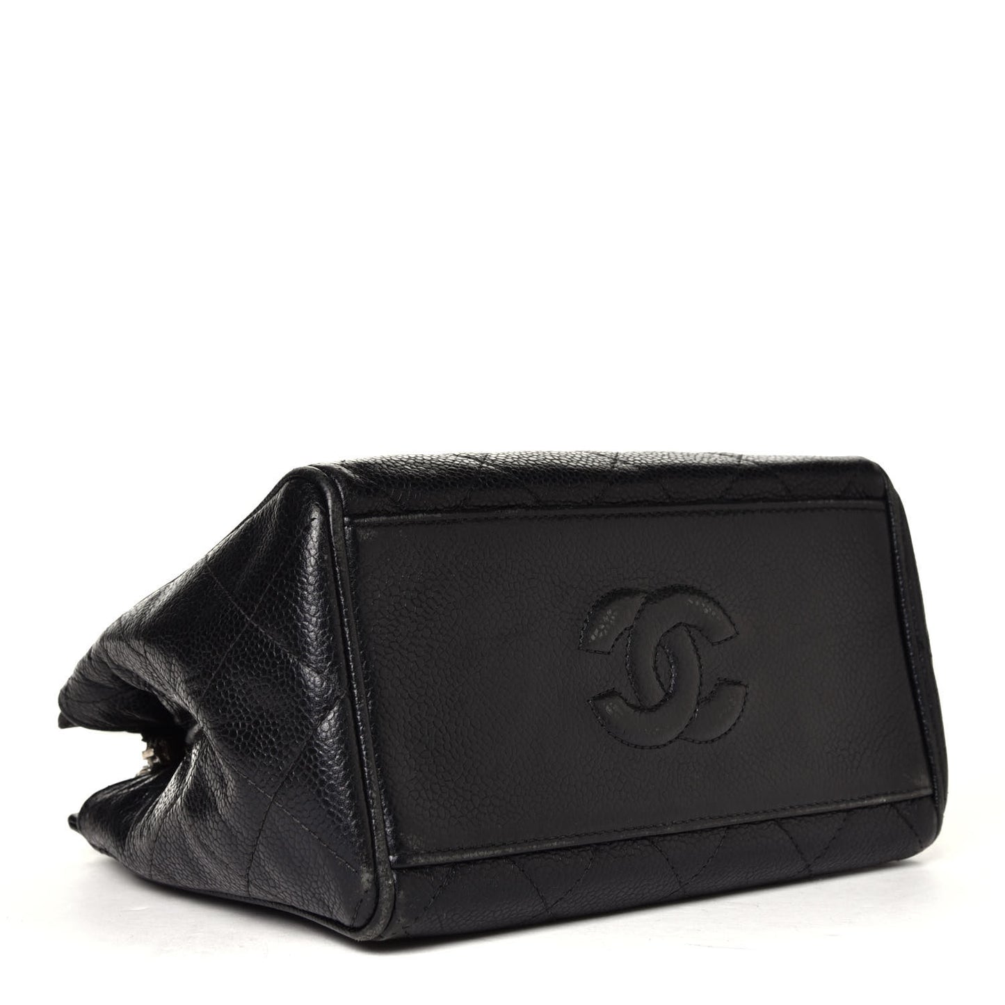 Caviar Quilted Small Shoulder Bag Black