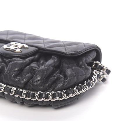 Chanel Washed Lambskin Quilted Mini Chain Around Messenger Black 9 of 10