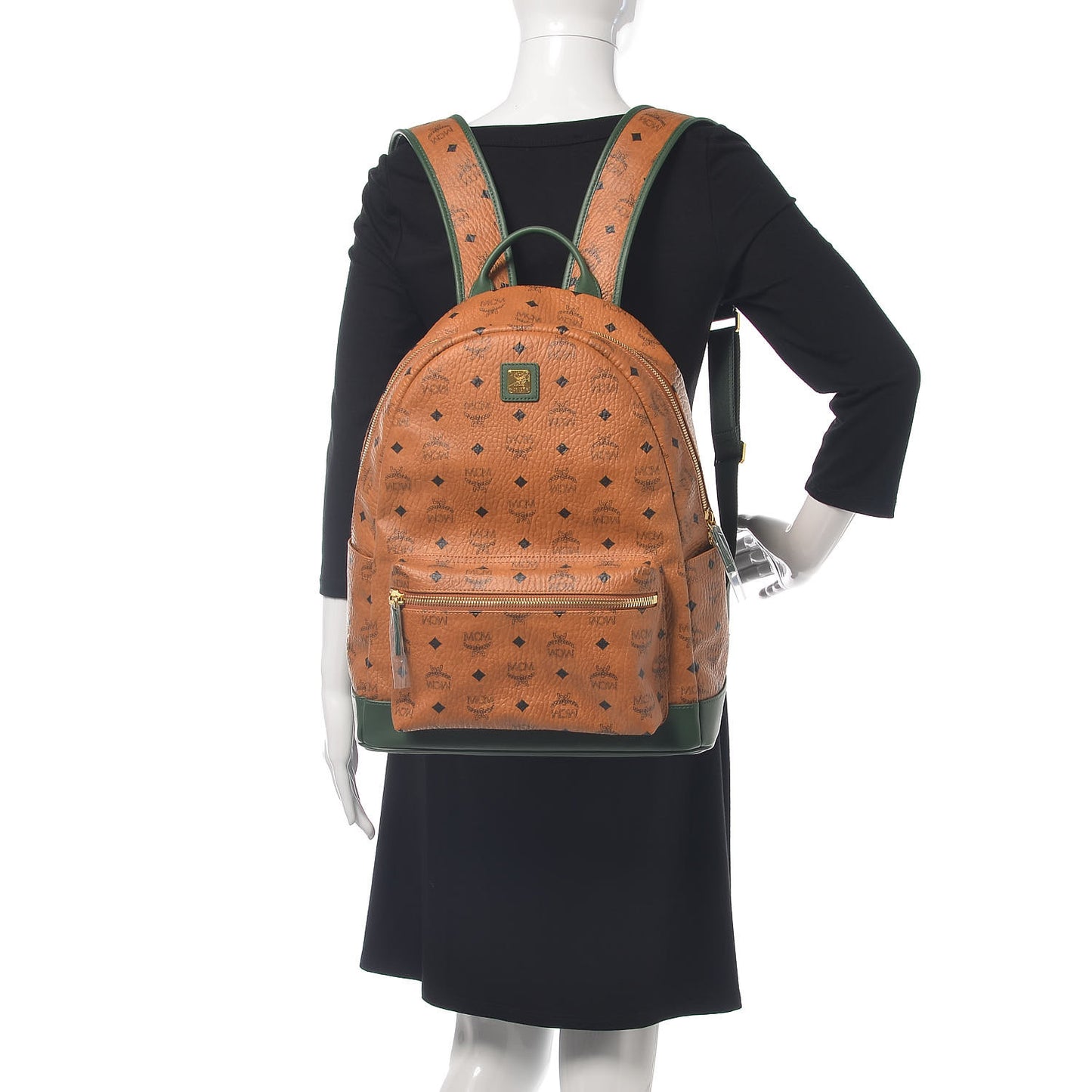 Visetos Medium Stark Backpack Cognac Safari Green