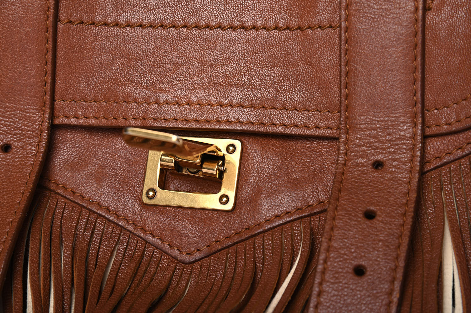 Proenza Schouler Lambskin Fringe PS1 Crossbody Pouch Dune 5 of 6