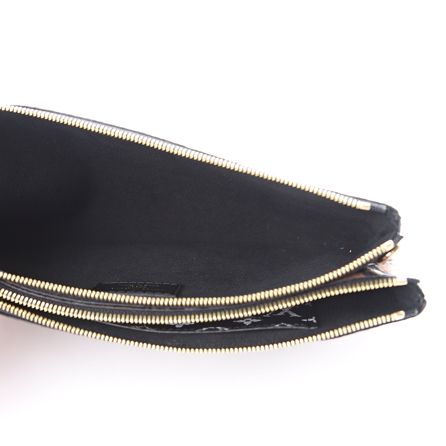 Monogram Giant Jungle Pochette Double Zip Black