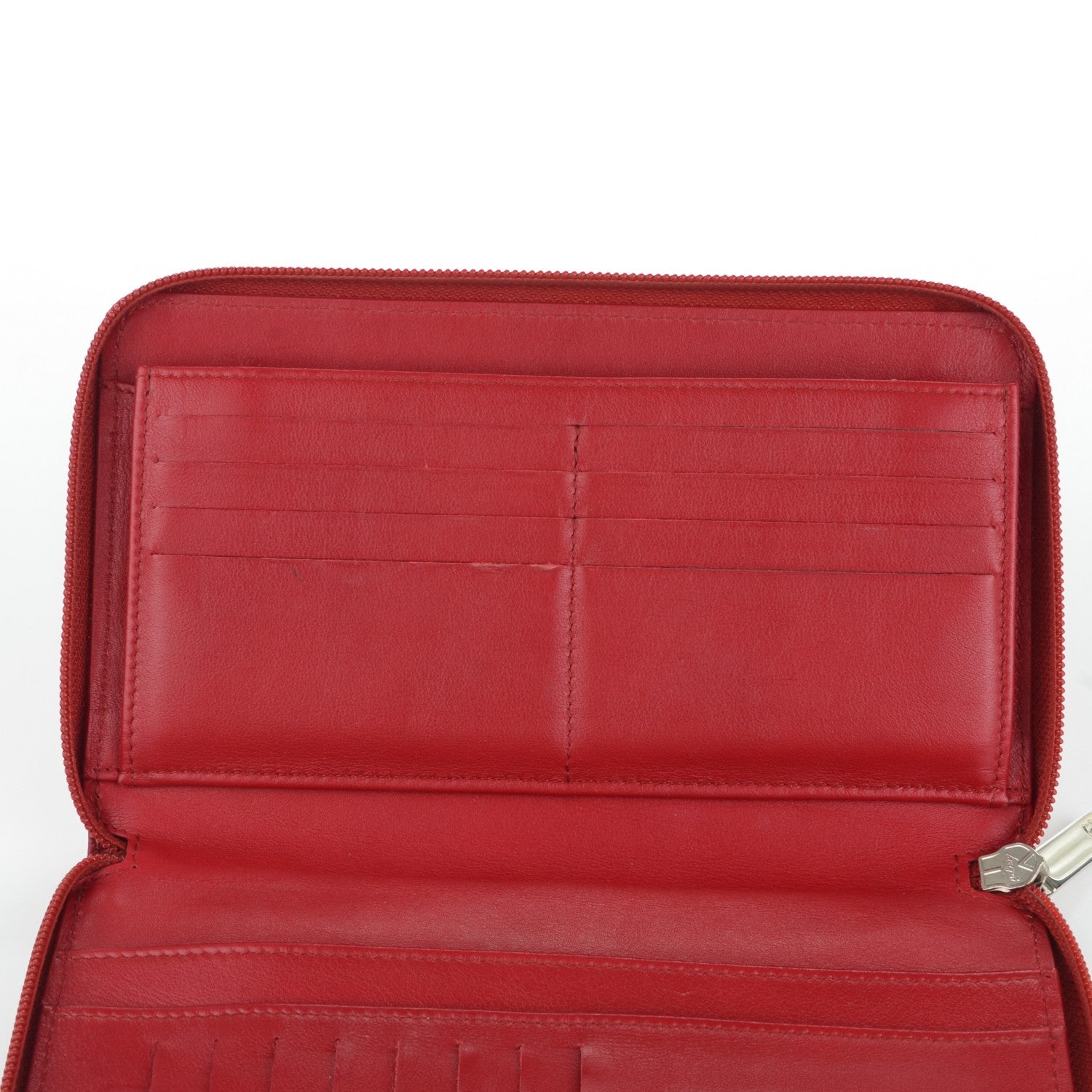 Chanel Caviar Large CC Timeless Zip Around Organizer Wallet Red 7 of 8