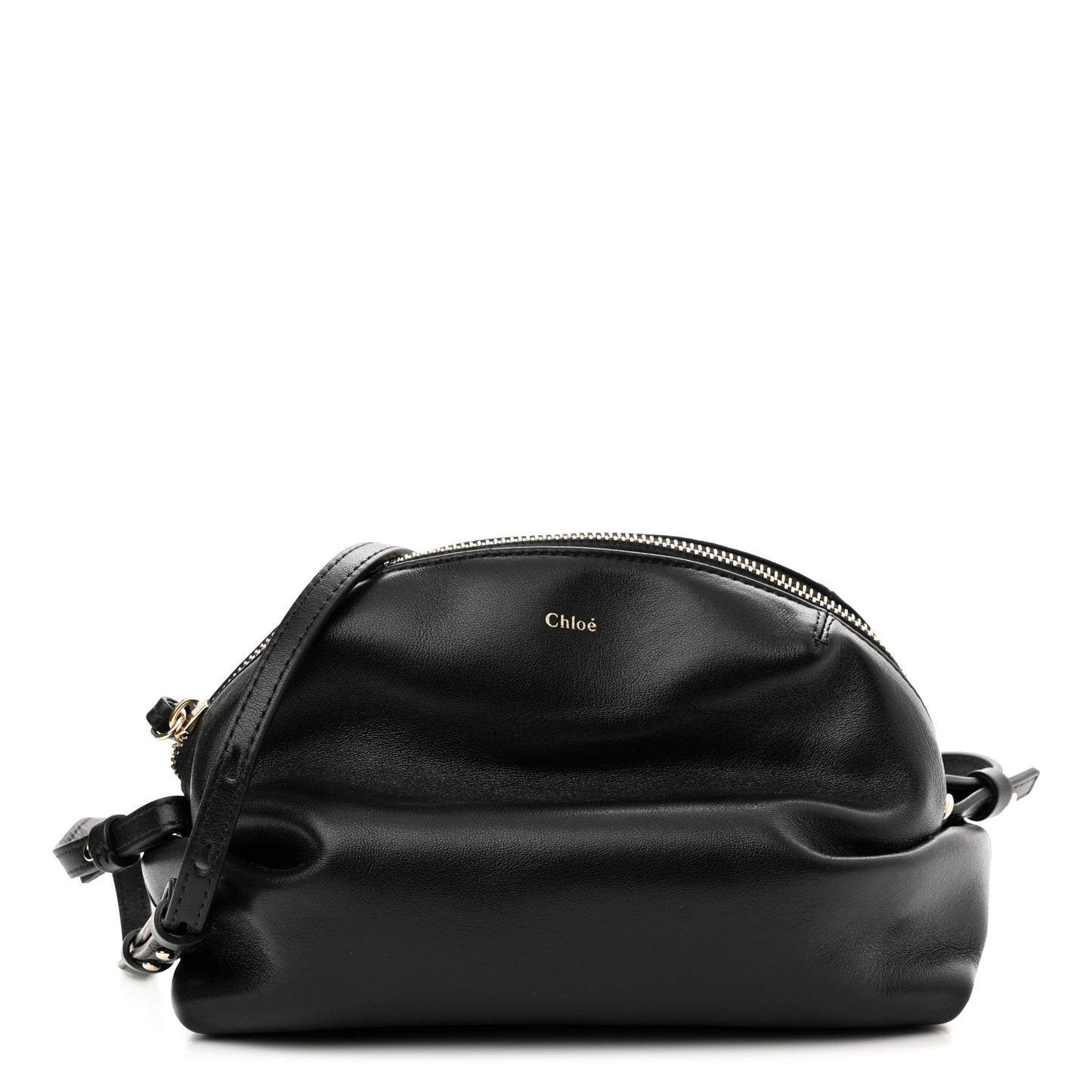 Calfskin Mini Judy Shoulder Bag Black