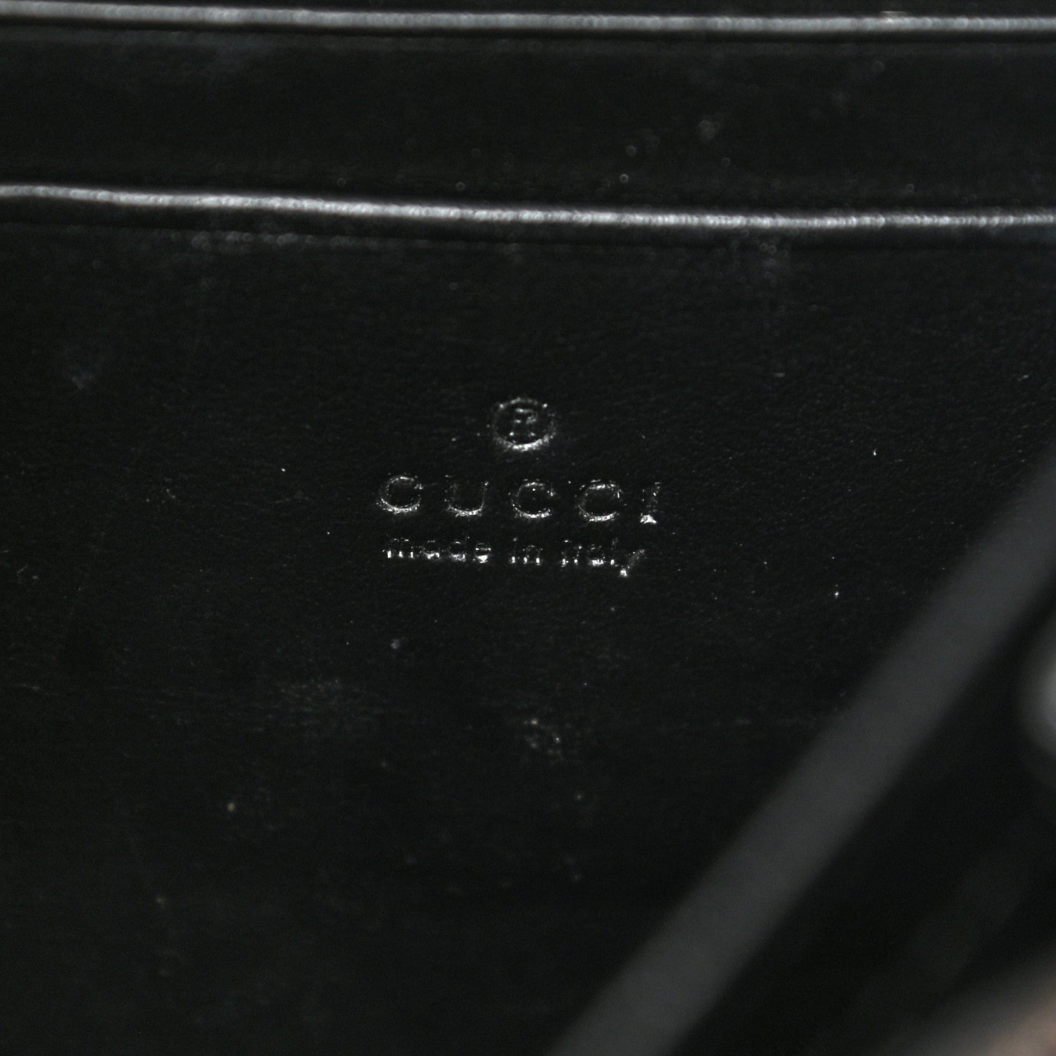 Gucci Calfskin Matelasse GG Marmont Chain Wallet Black 6 of 12