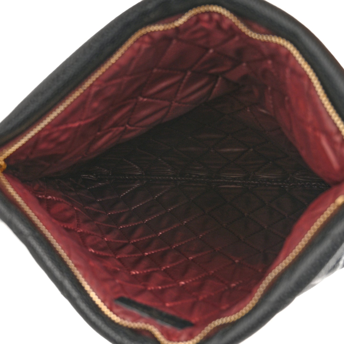 Caviar Quilted CC Beauty Clutch Black