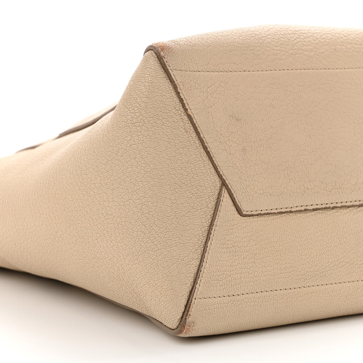 Soft Grained Calfskin Sangle Bucket Bag Dune