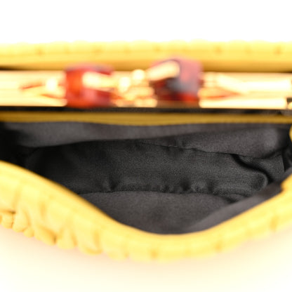 Miu Miu Nappa Matelasse Kisslock Frame Crossbody Bag Sole 6 of 12