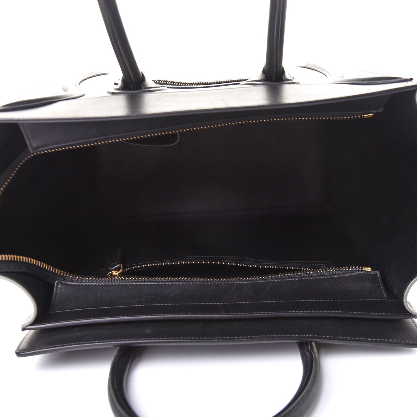 Satin Calfskin Mini Tri-Color Luggage Dark Grey