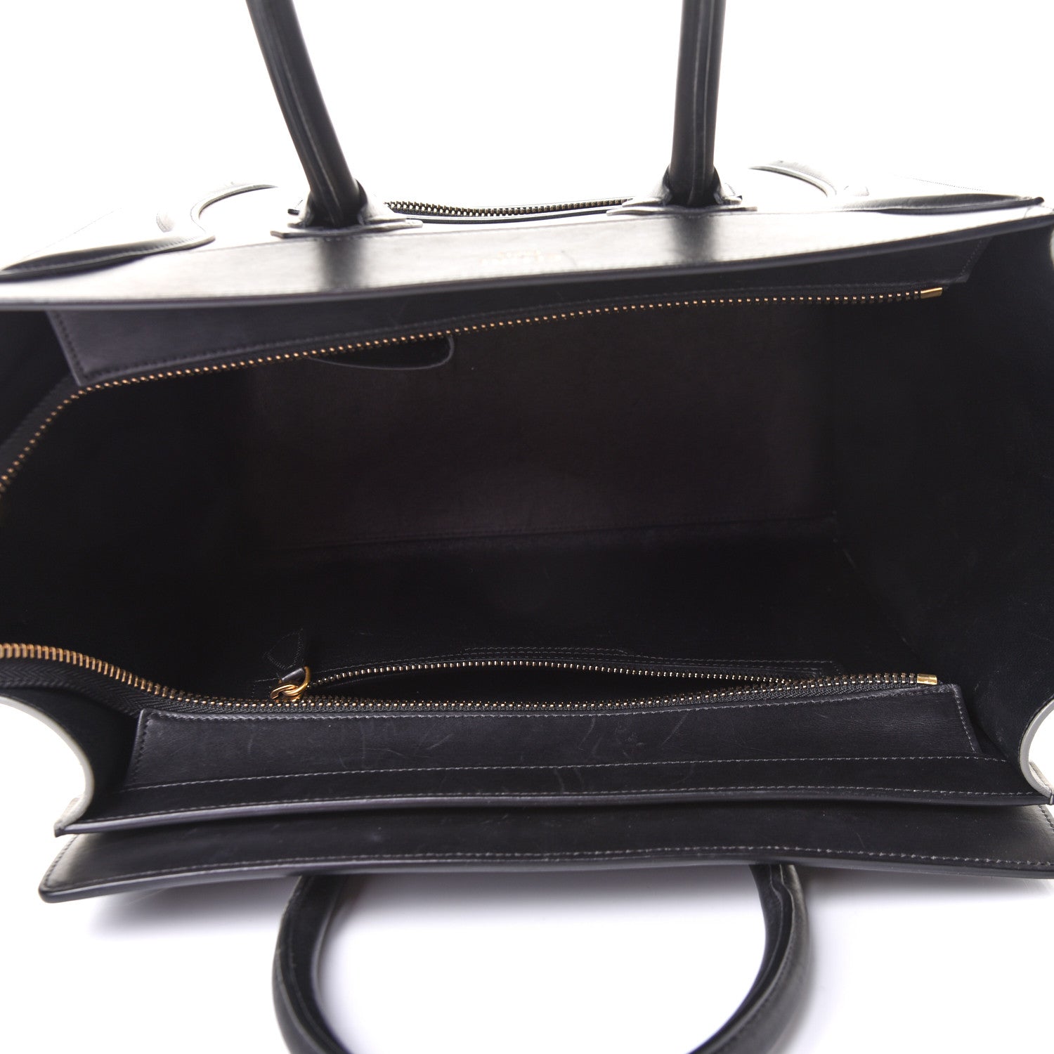 Celine Satin Calfskin Mini Tri-Color Luggage Dark Grey 5 of 12