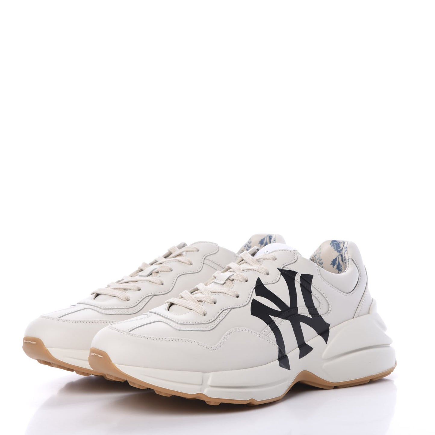 X MLB Calfskin NY Yankees Mens Rhyton Sneakers 9.5 Mystic White