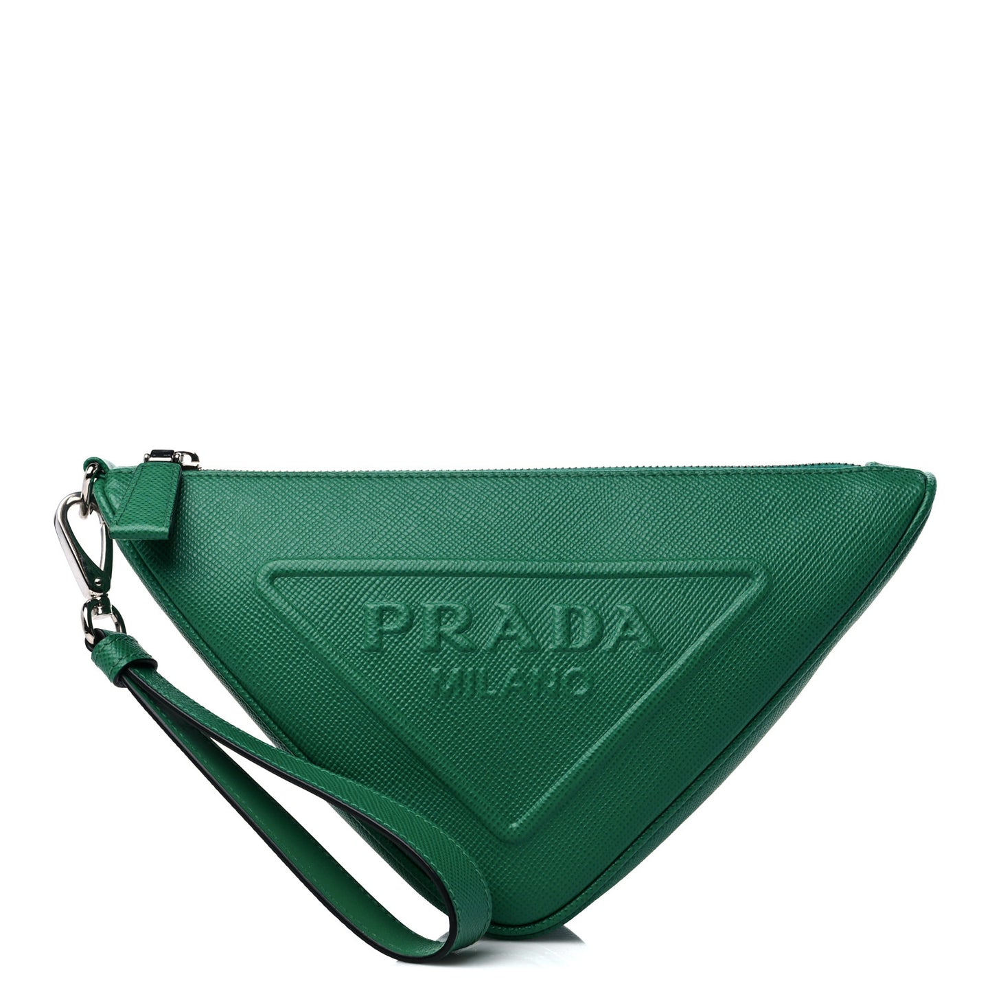 Saffiano Cuir Triangle Wristlet Mango