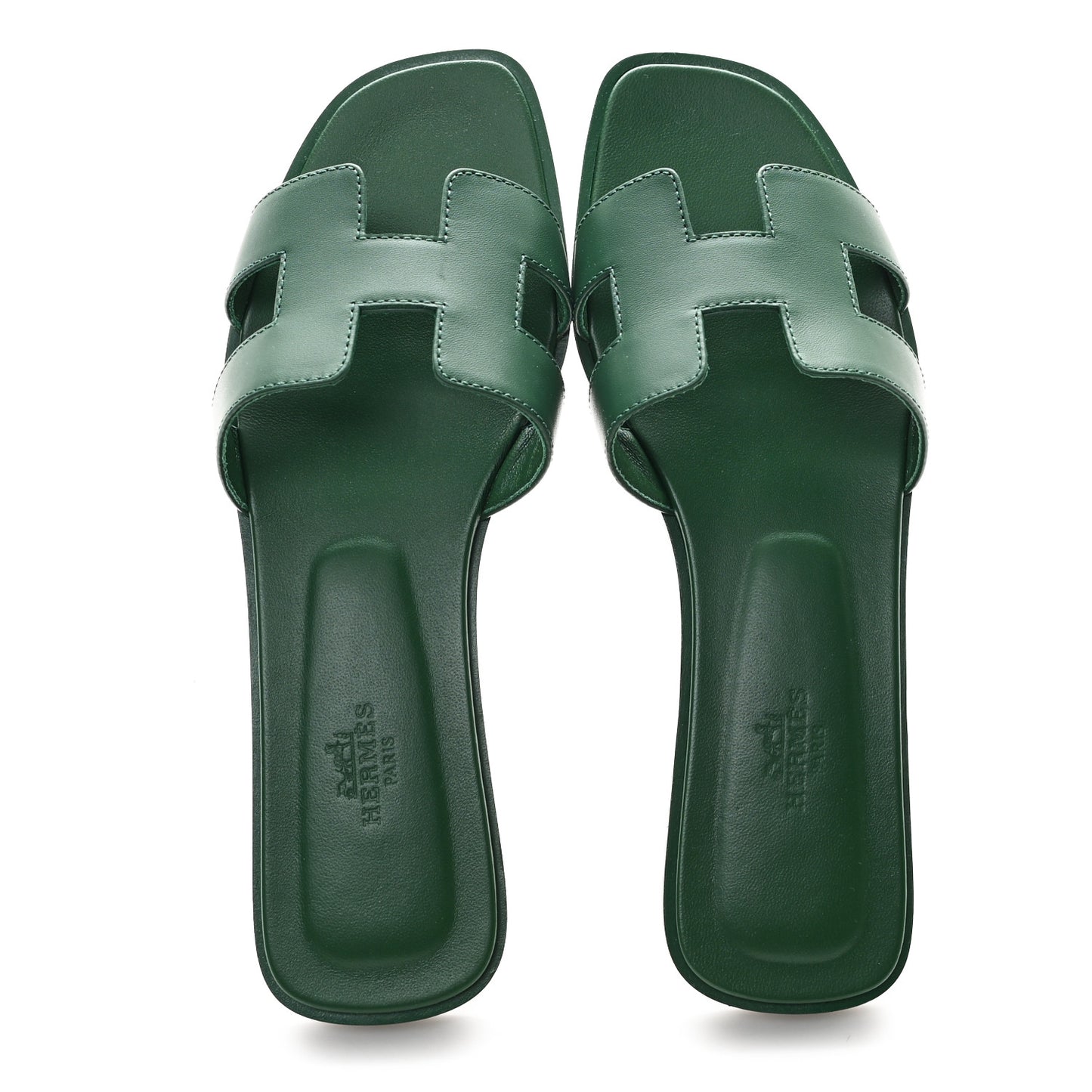 Calfskin Oran Sandals  38.5 Vert Electrique