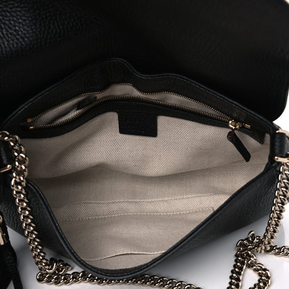 Gucci Pebbled Calfskin Medium Soho Flap Crossbody Black 4 of 4