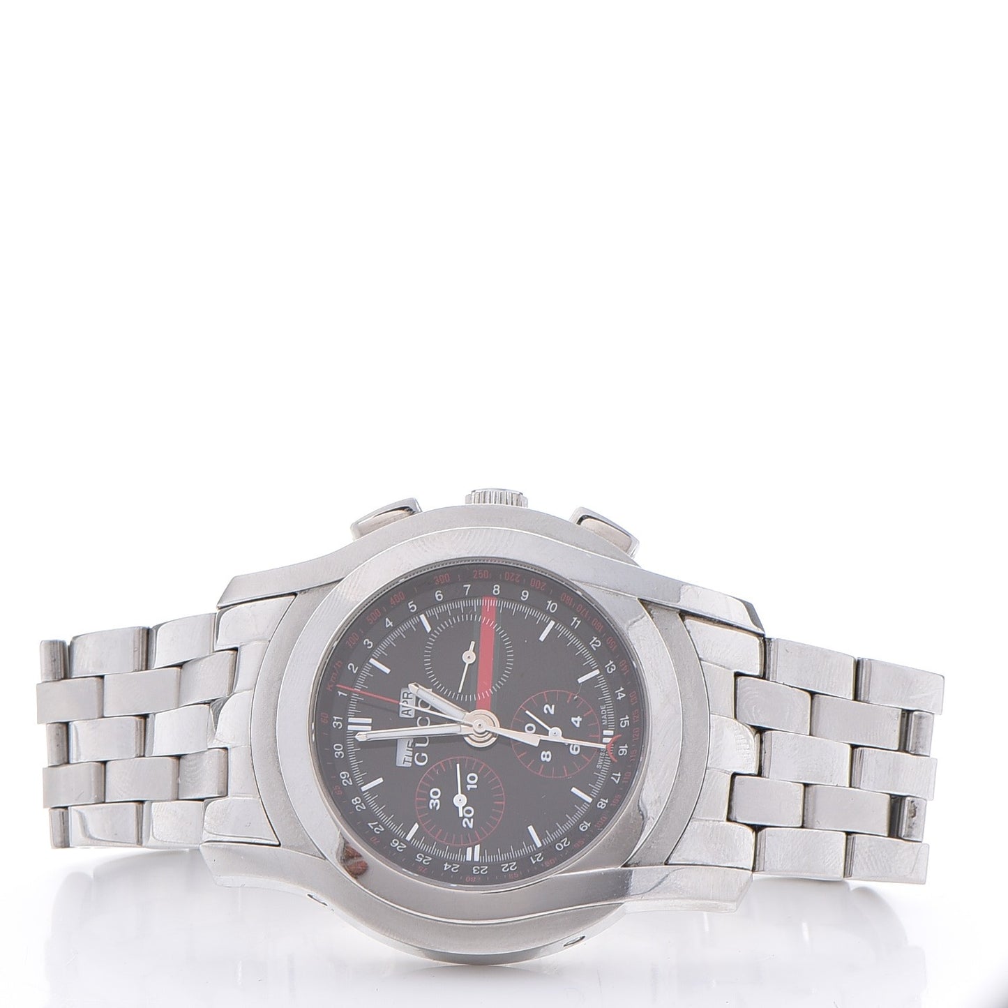 Stainless Steel 42mm 5500 Chronograph Quartz Watch Black