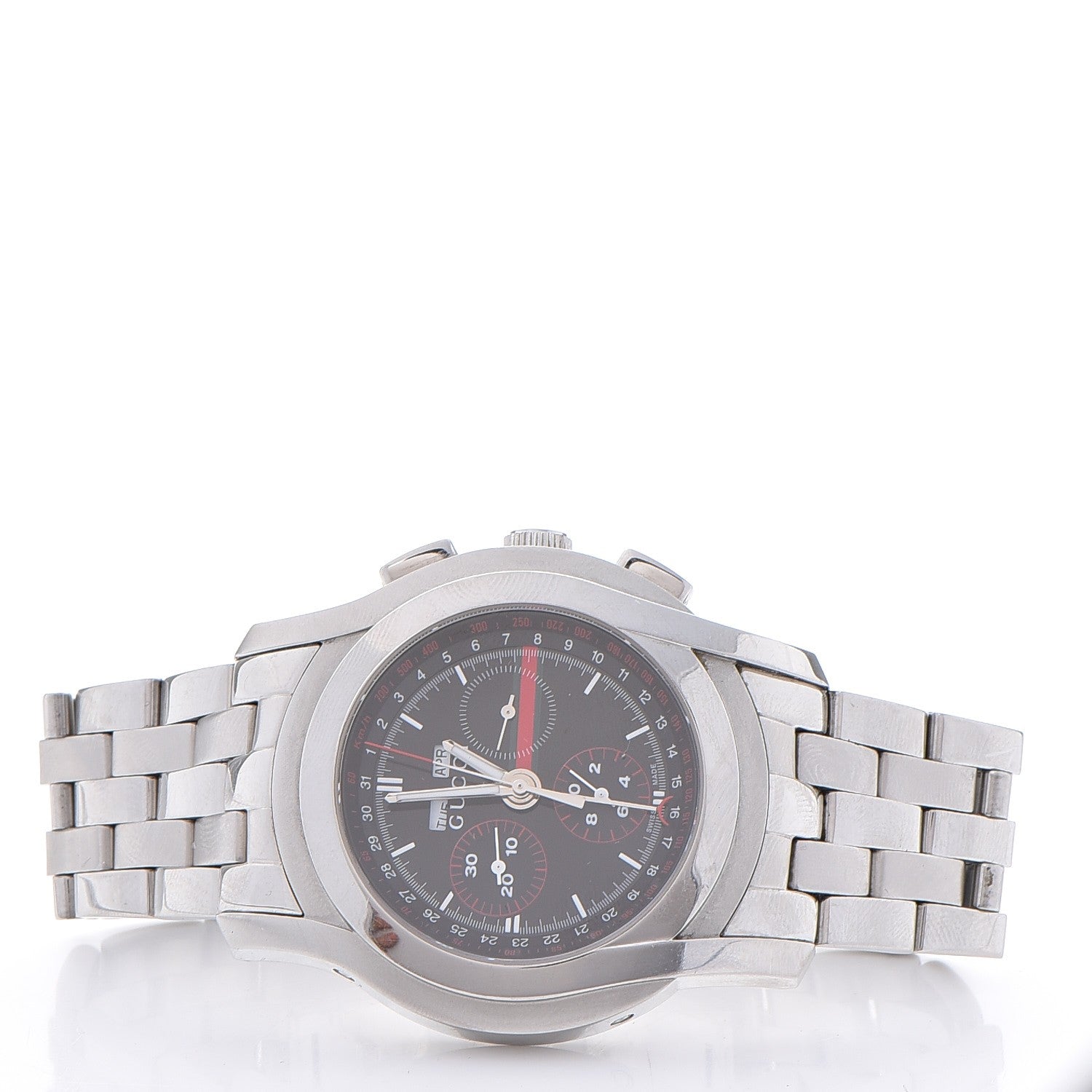 Gucci Stainless Steel 42mm 5500 Chronograph Quartz Watch Black 3 of 9