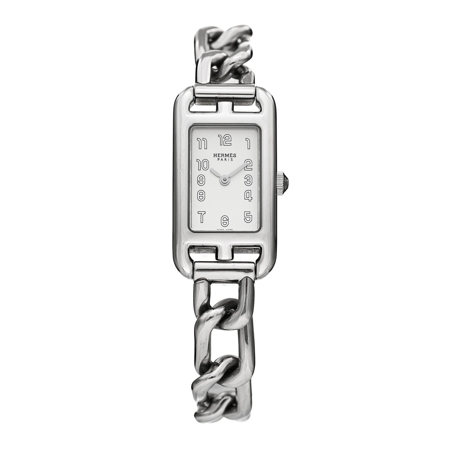 Hermes Stainless Steel 17mm Nantucket Quartz Watch 1 of 5