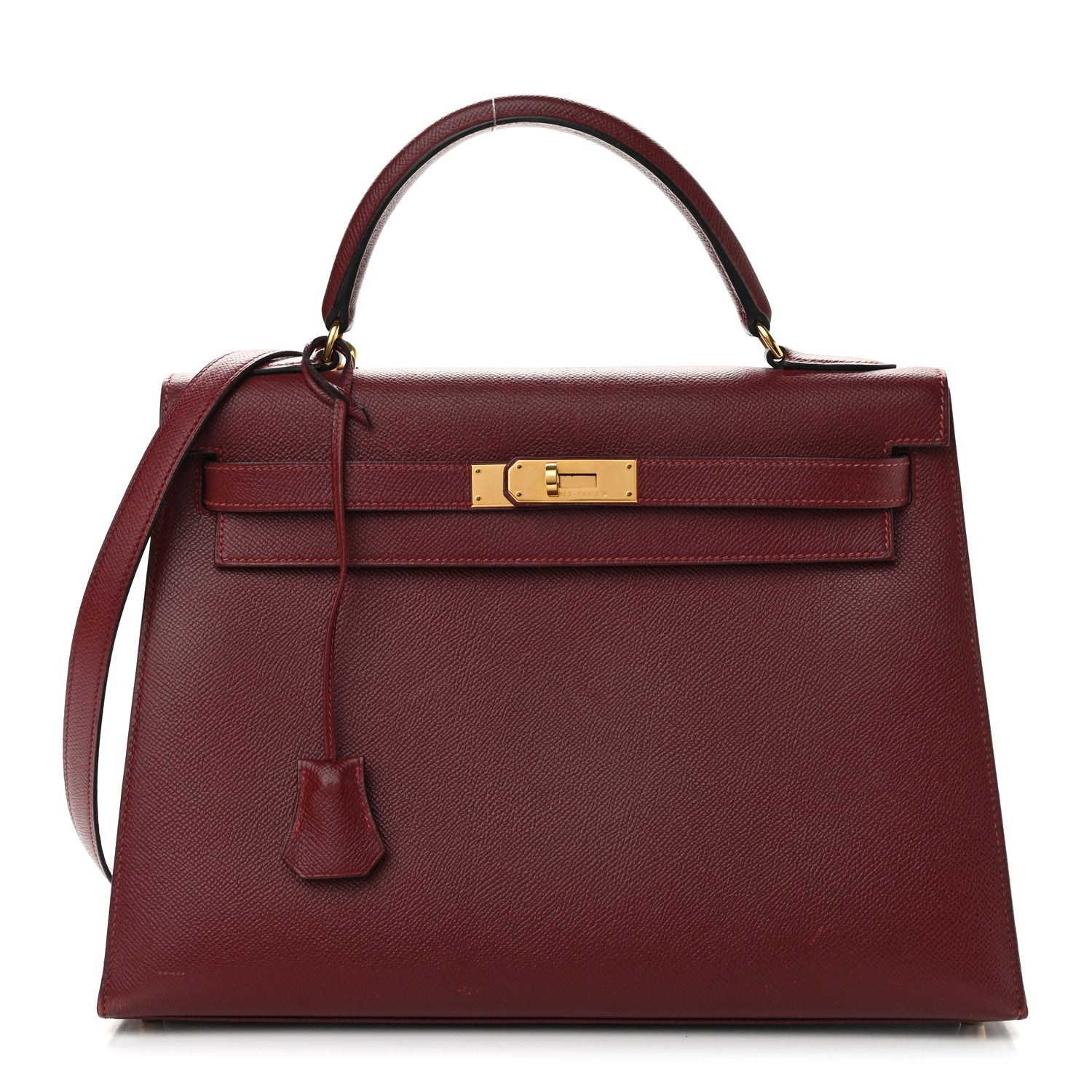 Hermes Epsom Kelly Sellier 32 Rouge H 1 of 22