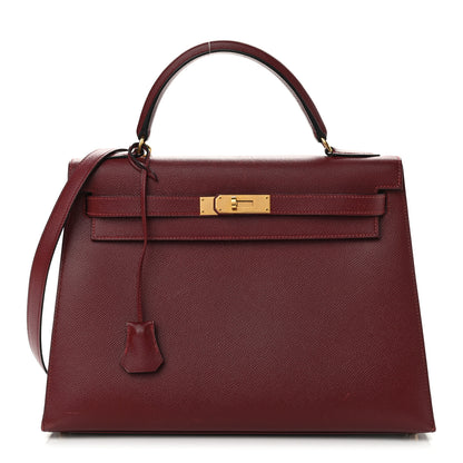 Hermes Epsom Kelly Sellier 32 Rouge H 1 of 22