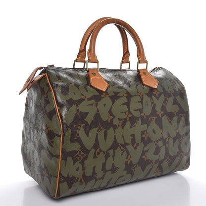Louis Vuitton Monogram Graffiti Speedy 30 Kaki 3 of 7