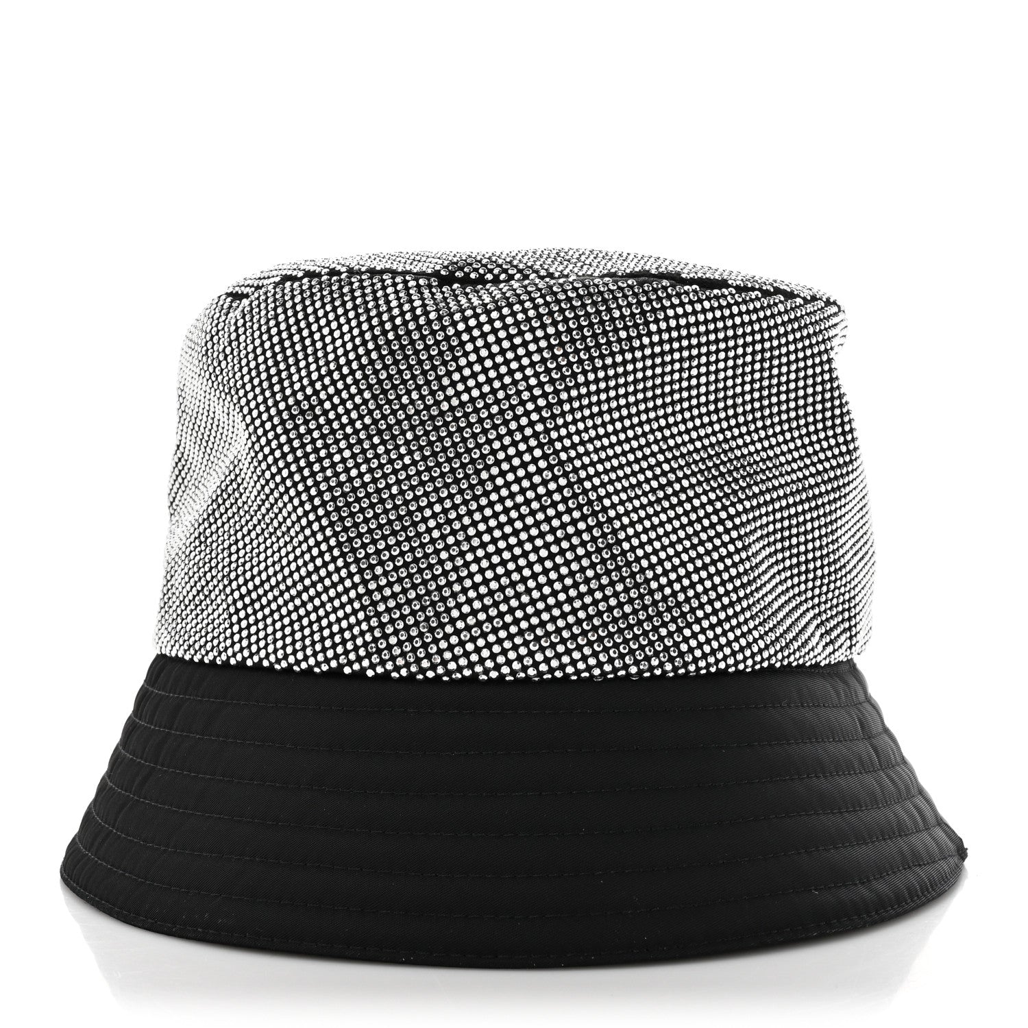 Prada Crystal Tessuto Bucket Hat L Black Acciaio 5 of 8
