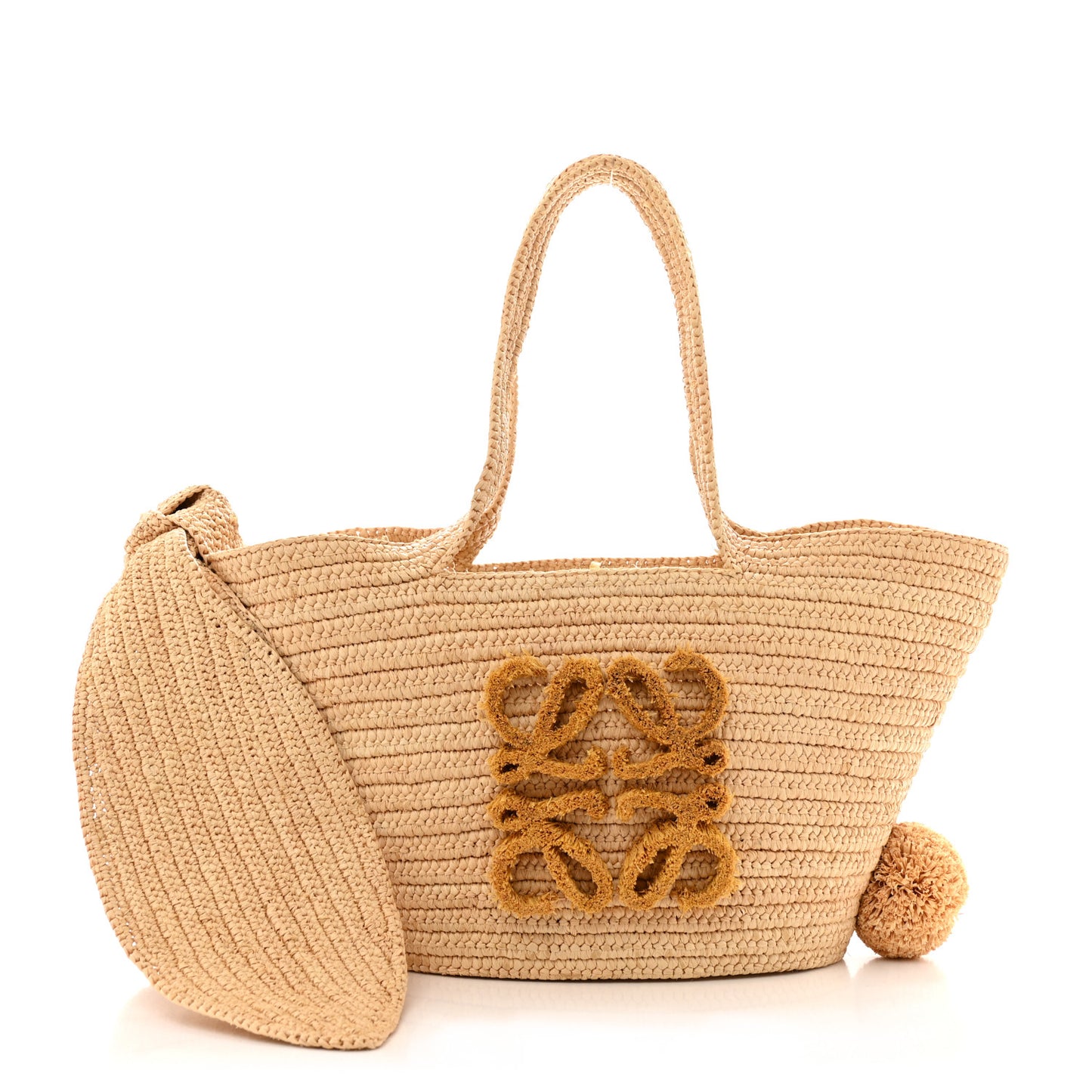 Raffia Small Bunny Basket Tote Bag Natural