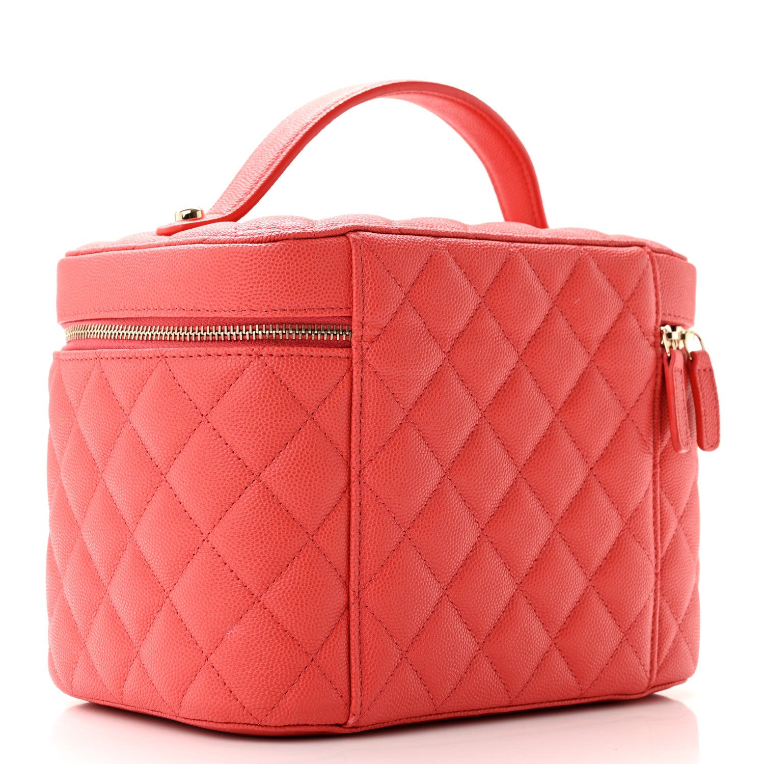 Chanel Caviar Quilted Large Vanity Pouch Red 3 of 19