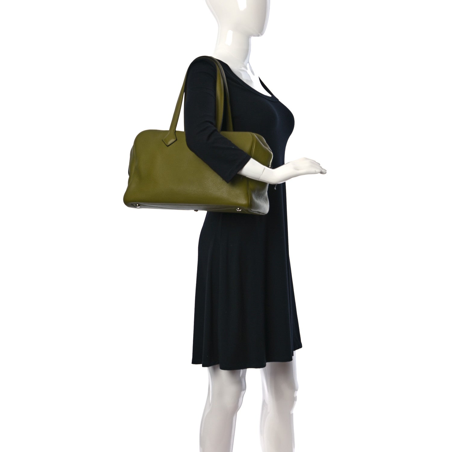 Hermes Taurillon Clemence Victoria II 35 Vert Chartreuse 2 of 10