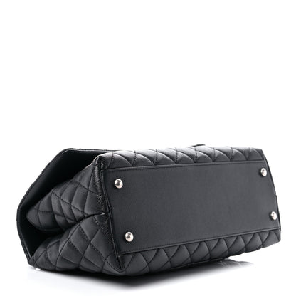 Chanel Caviar Lizard Quilted Small Coco Handle Flap Black 4 of 9